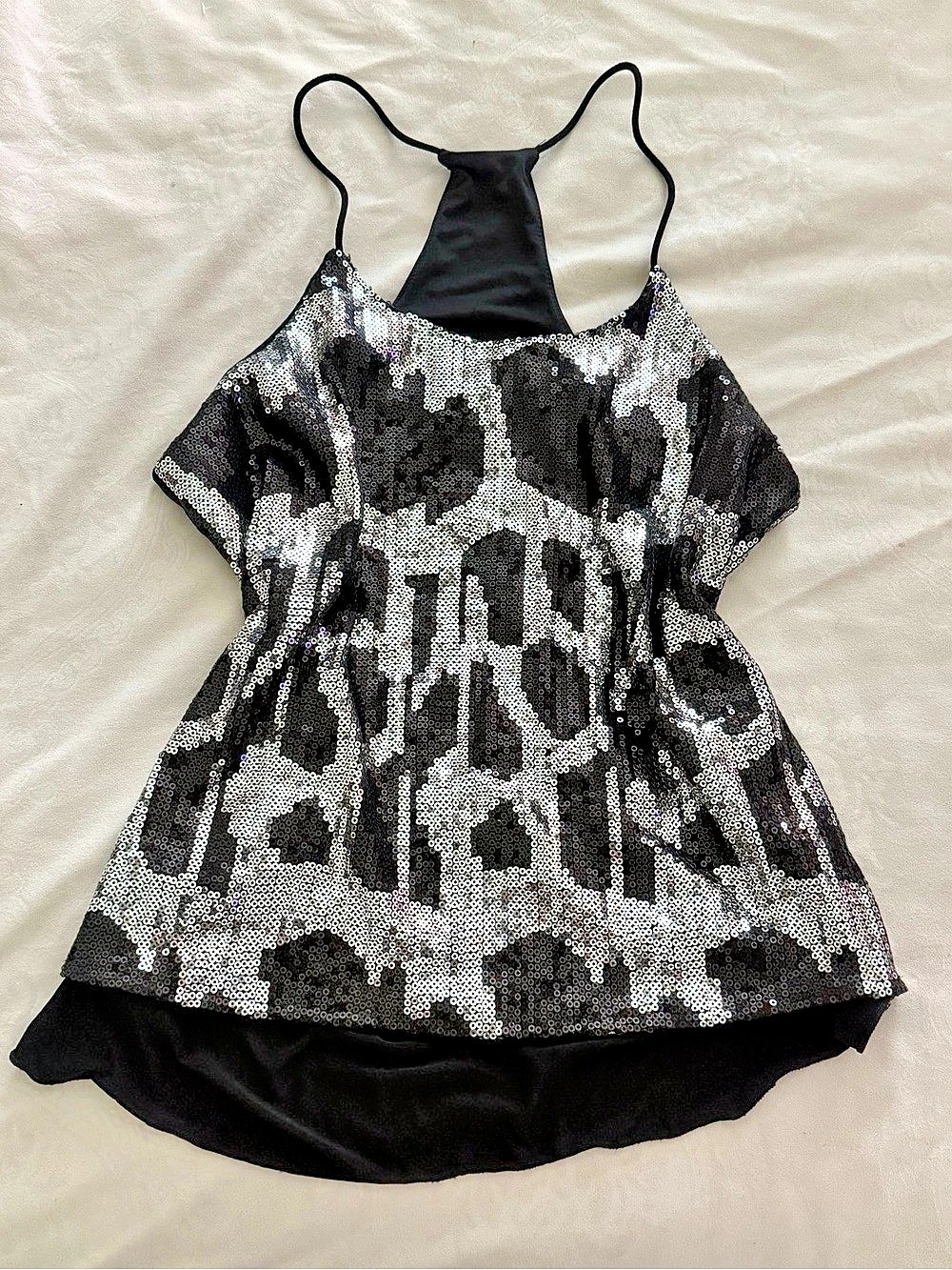 Vintage Y2K Sequin Tank Top Small